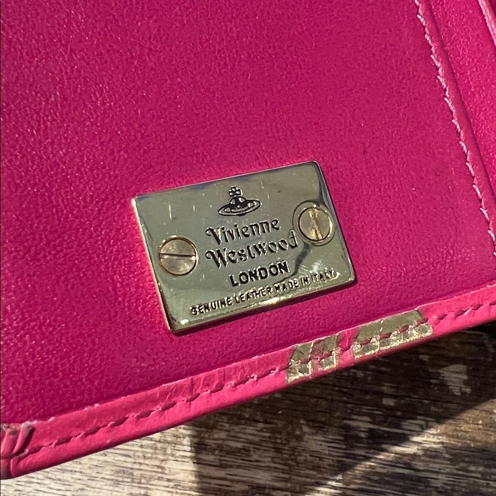 Vivienne Westwood Pink Gold Leather Wallet - Picture 6 of 8